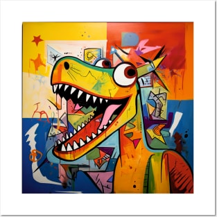 Funny Abstract Dinosaur Posters and Art